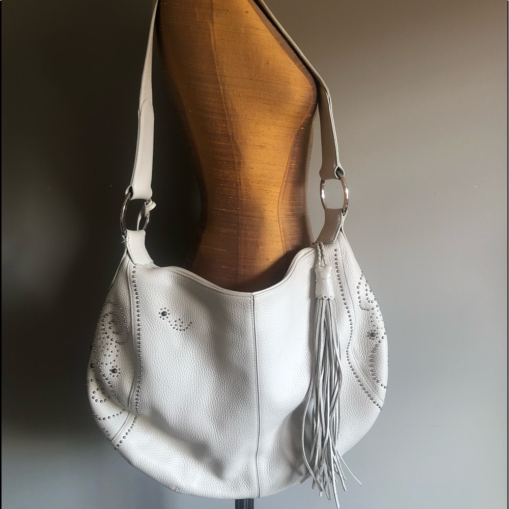 Brighton pebbled studded hobo bag.